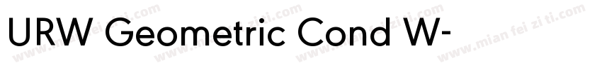 URW Geometric Cond W字体转换